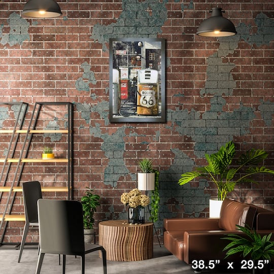 Route 66 Gas Stations Framed Print 38.5" x 29.5"